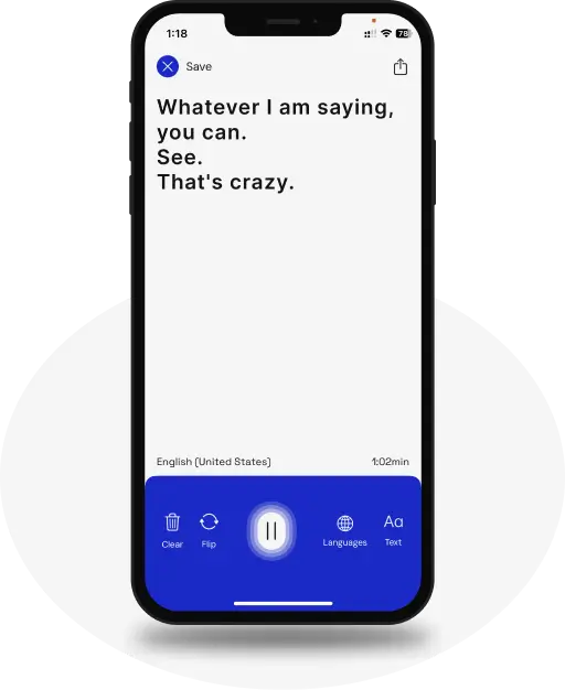 live transcribe, speech to text