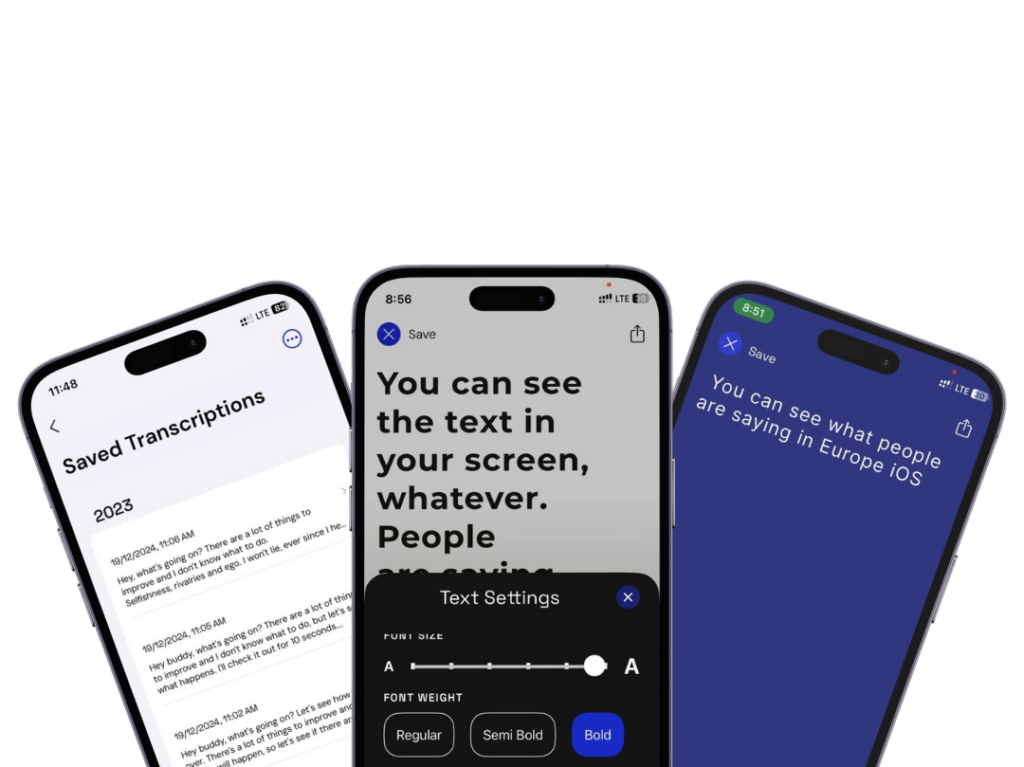 Live transcribe ios