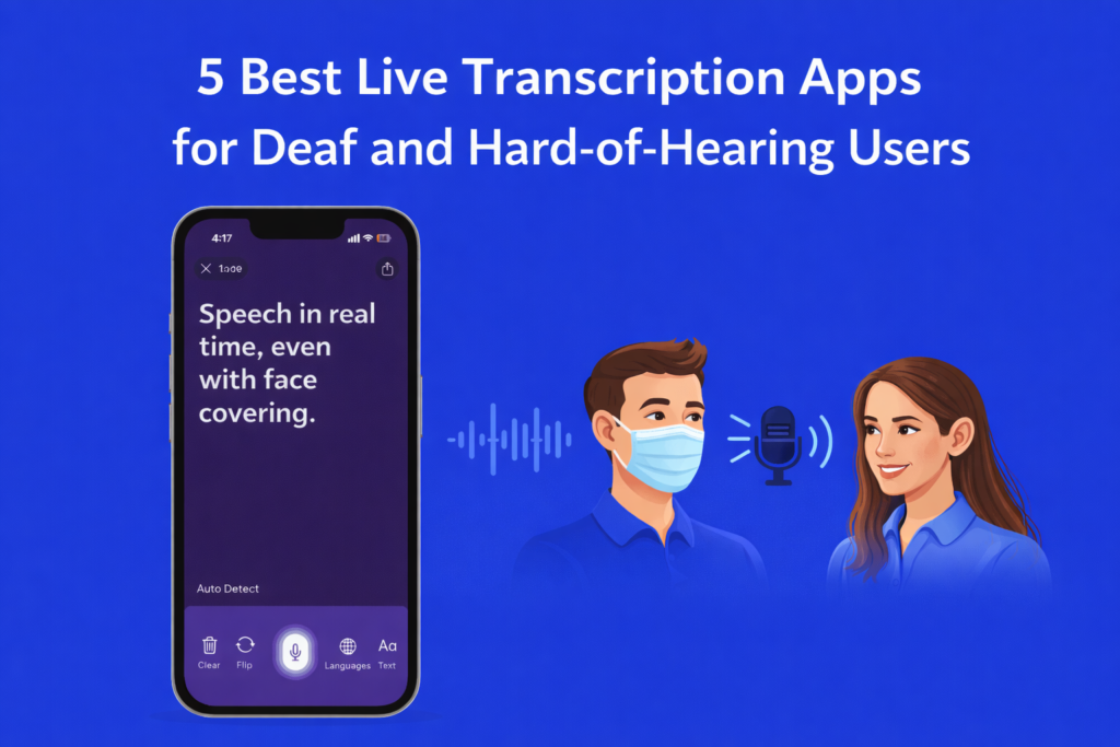 5 Best Live Transcription Apps for Deaf and Hard-of-Hearing Users