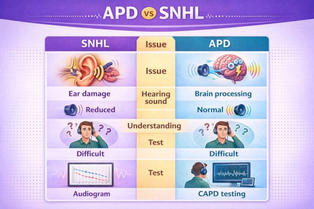 APD versus SNHL comparison