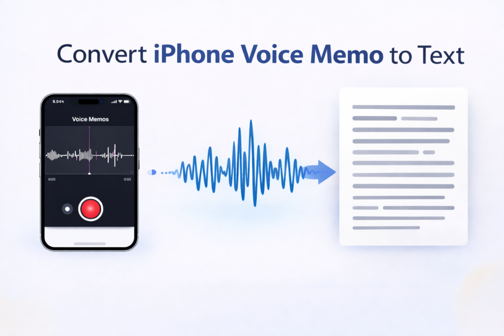 iPhone voice memo to text