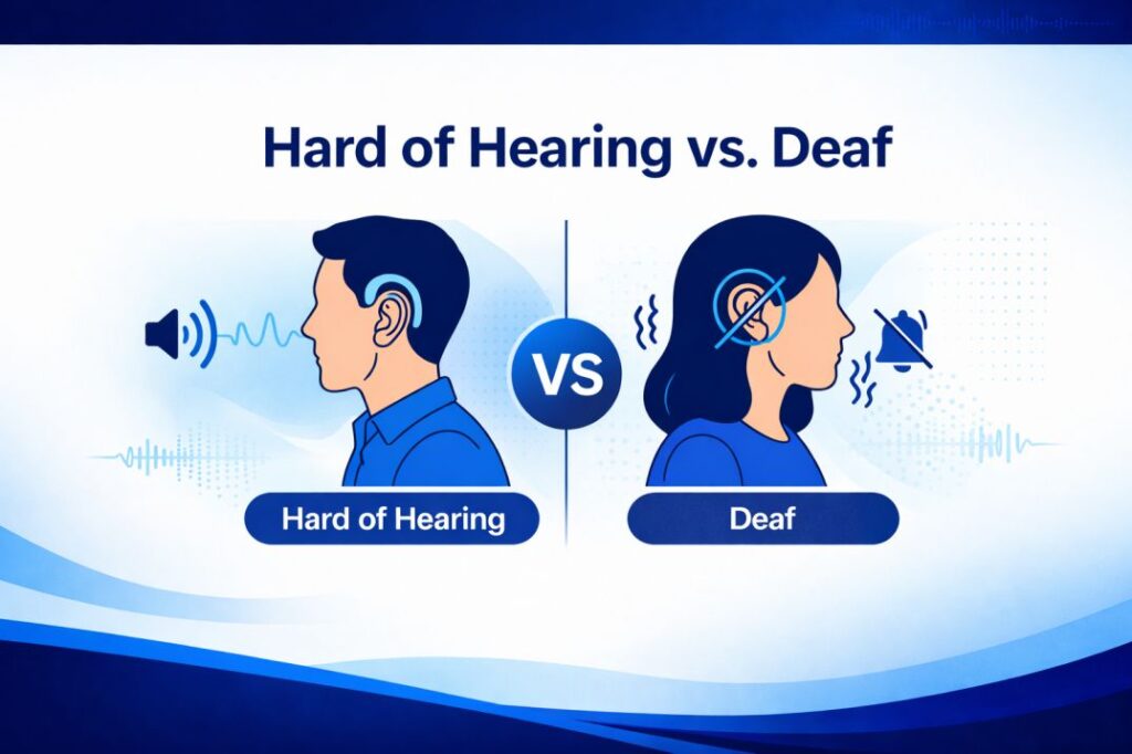 Hard of hearing vs deaf