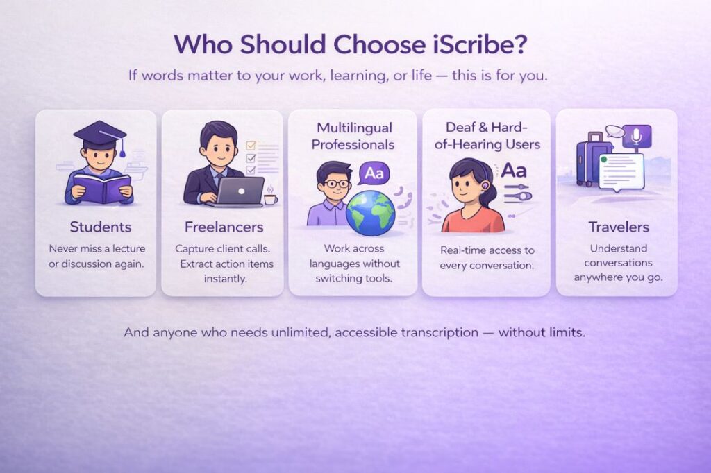 Who should choose iScribe?