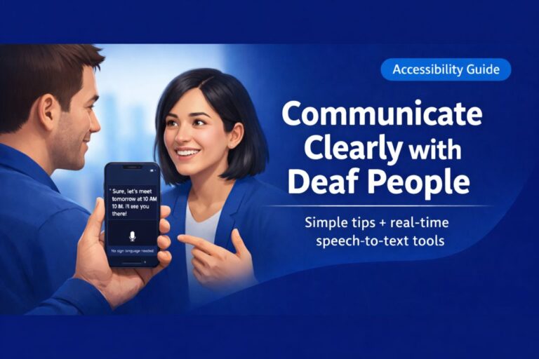 how to communicate with a deaf person