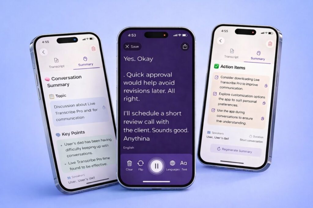 iScribe-Live Transcribe iOS